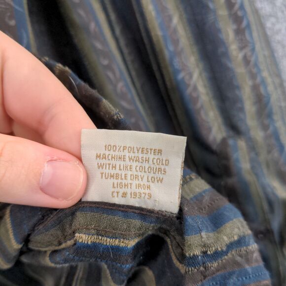 Scully Pearl Snap Button Up Shirt Men's Large Western Brown Striped - Picture 11 of 14